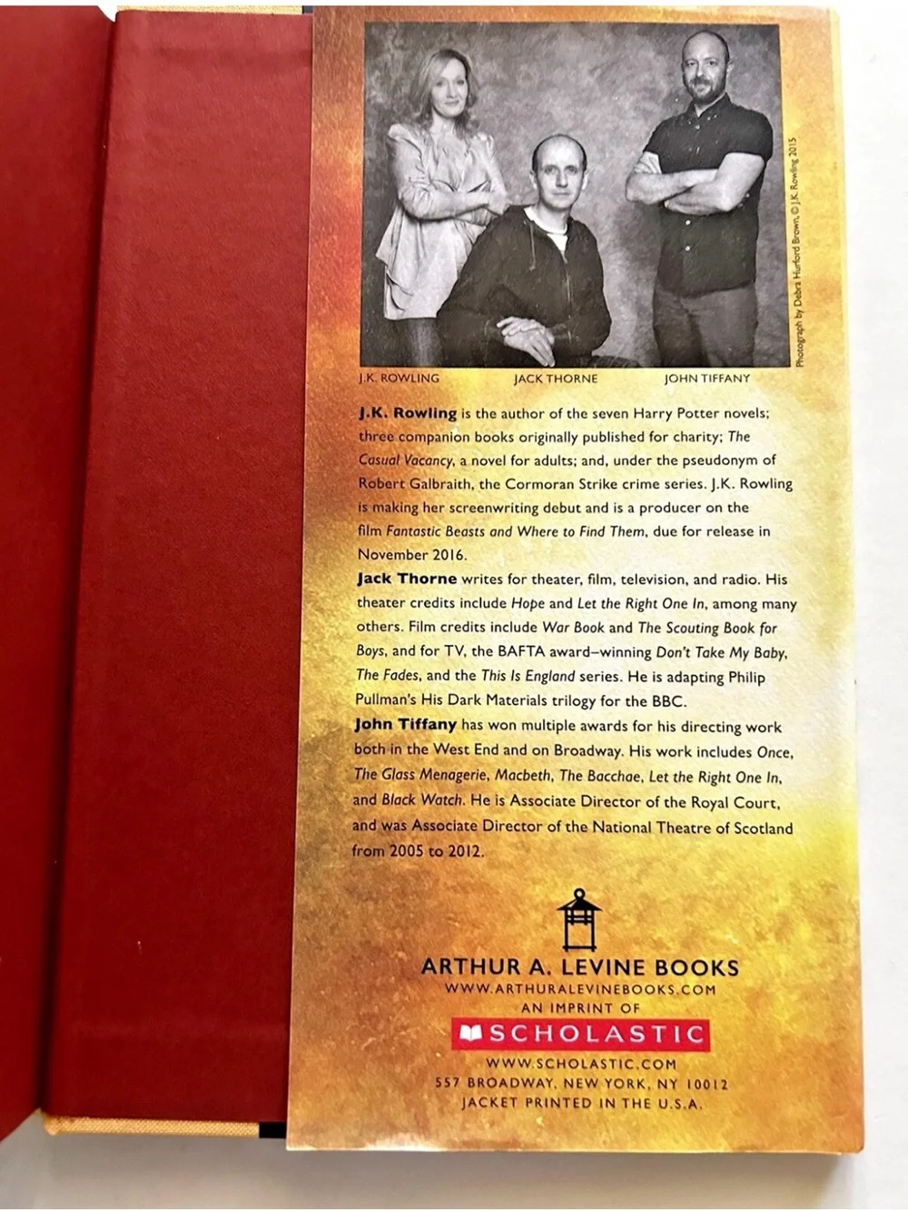 Harry Potter and the Cursed Child – Parts One & Two (2016) Hardcover Script Book